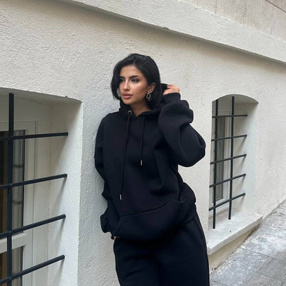 Dames confortable Hoodie en fleece surdimensionné Chic und Stil