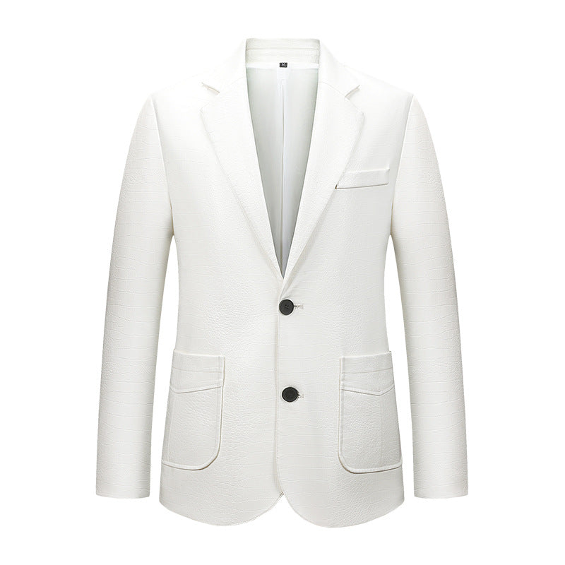 Dames Élégante Veste en Similicuir avec Design Texturé Chic und Stil