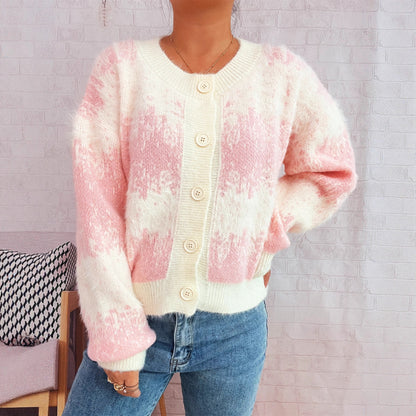 Dames gilet en tricot douillet avec un design de bouton tendance et un matériau doux Chic und Stil