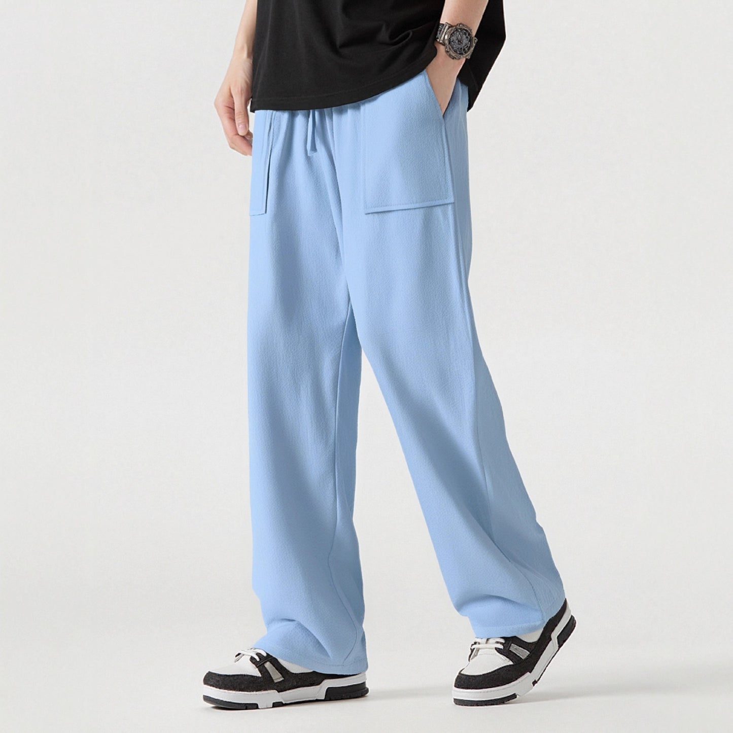 Casual cargo pants for men with practical pockets and elastic waist Chic and Style