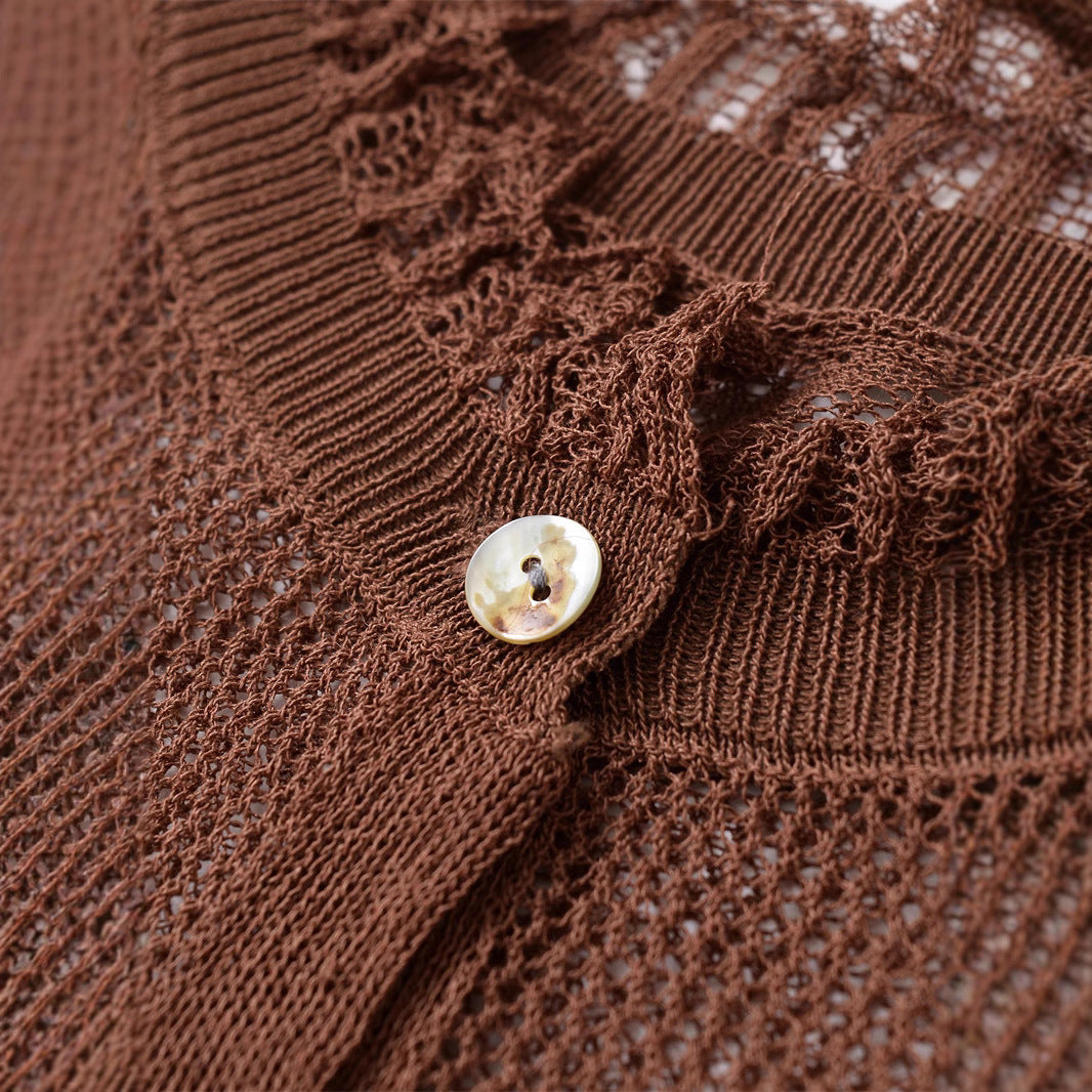 Dames cardigan léger avec coupe fluide et détails en volants Chic und Stil