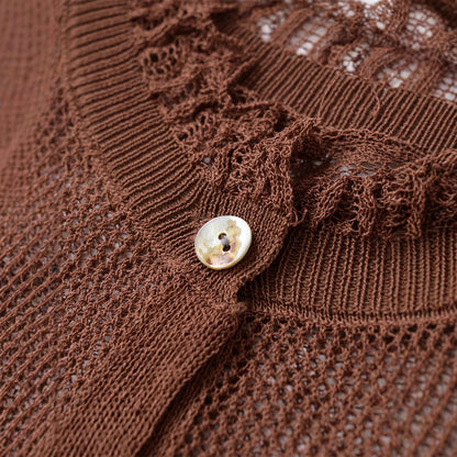 Dames cardigan léger avec coupe fluide et détails en volants Chic und Stil