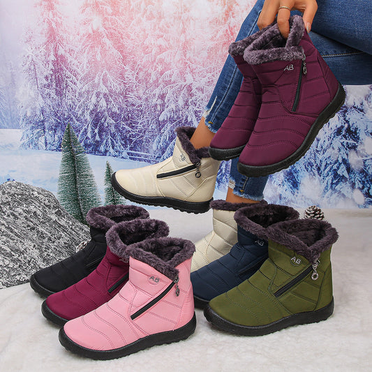 Bottes d'hiver thermo pour femmes avec doublure douillette et zip latéral Chic und Stil