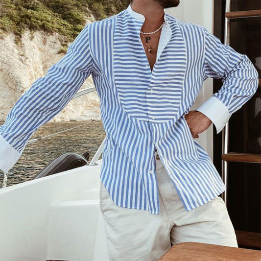Chemise à col montant pour hommes Chic und Stil