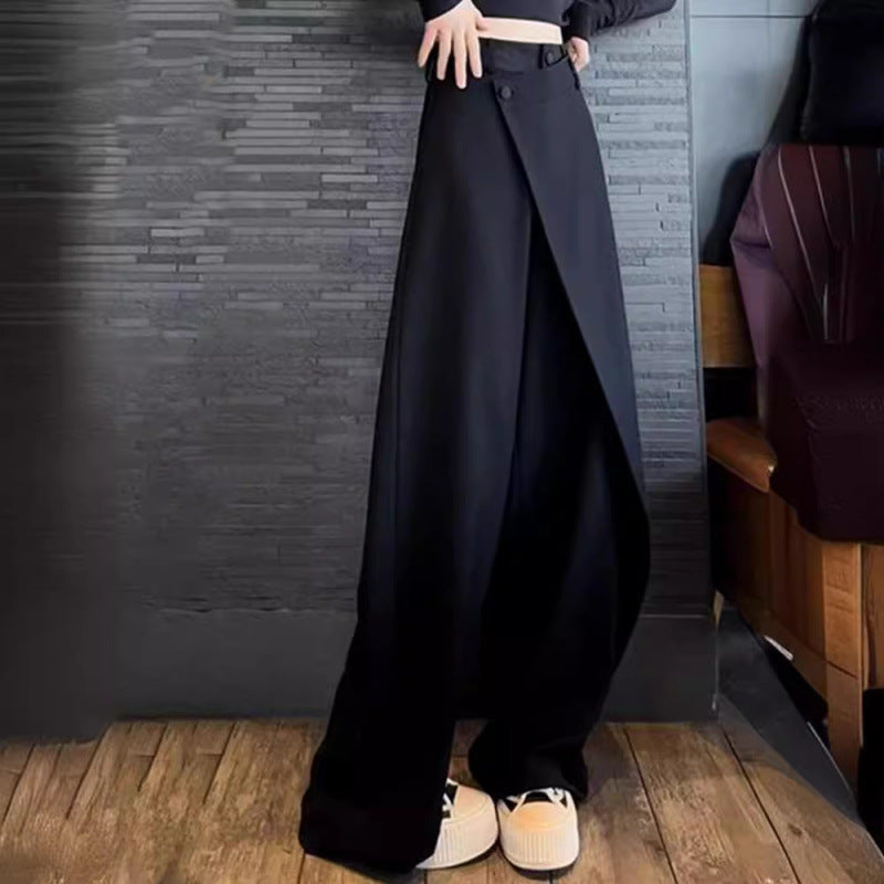 Wide Palazzo pants for women with asymmetric cut Chic and Style