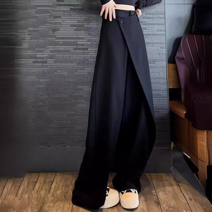 Wide Palazzo pants for women with asymmetric cut Chic and Style
