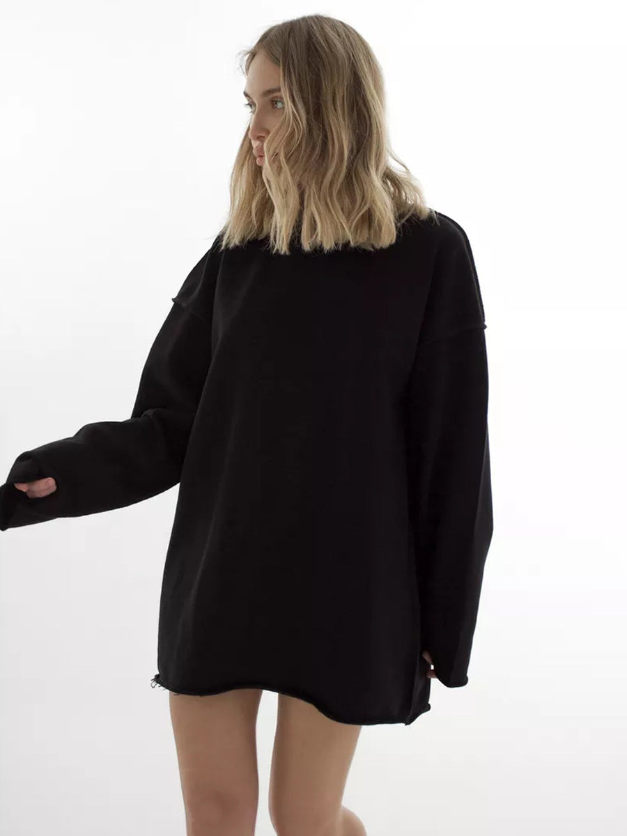 Pull over oversized décontracté pour femmes en mélange de coton doux Chic und Stil