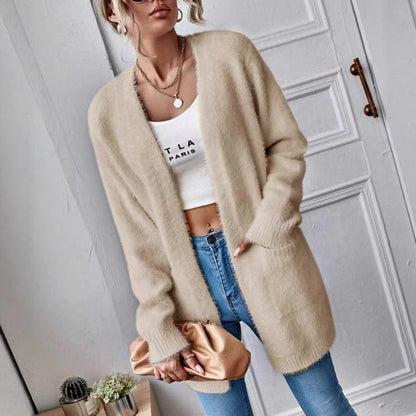 Dames cardigan ouvert moelleux en matériau doux Chic und Stil