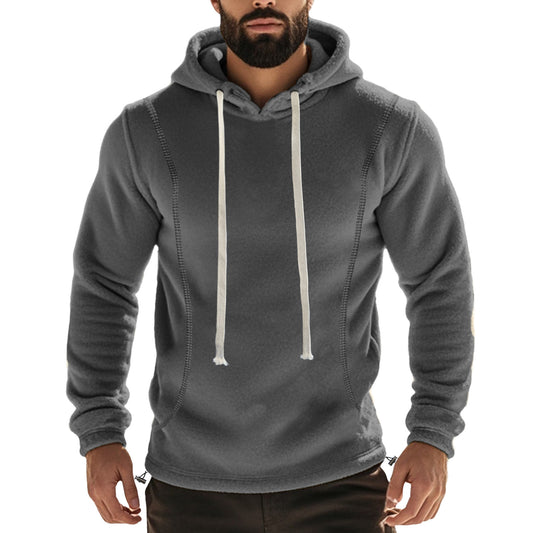 Homme pull à capuche décontracté en polaire douillette avec inserts respirants Chic und Stil