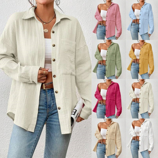 Chemise overshirt décontractée pour femmes avec détails de boutons Chic und Stil