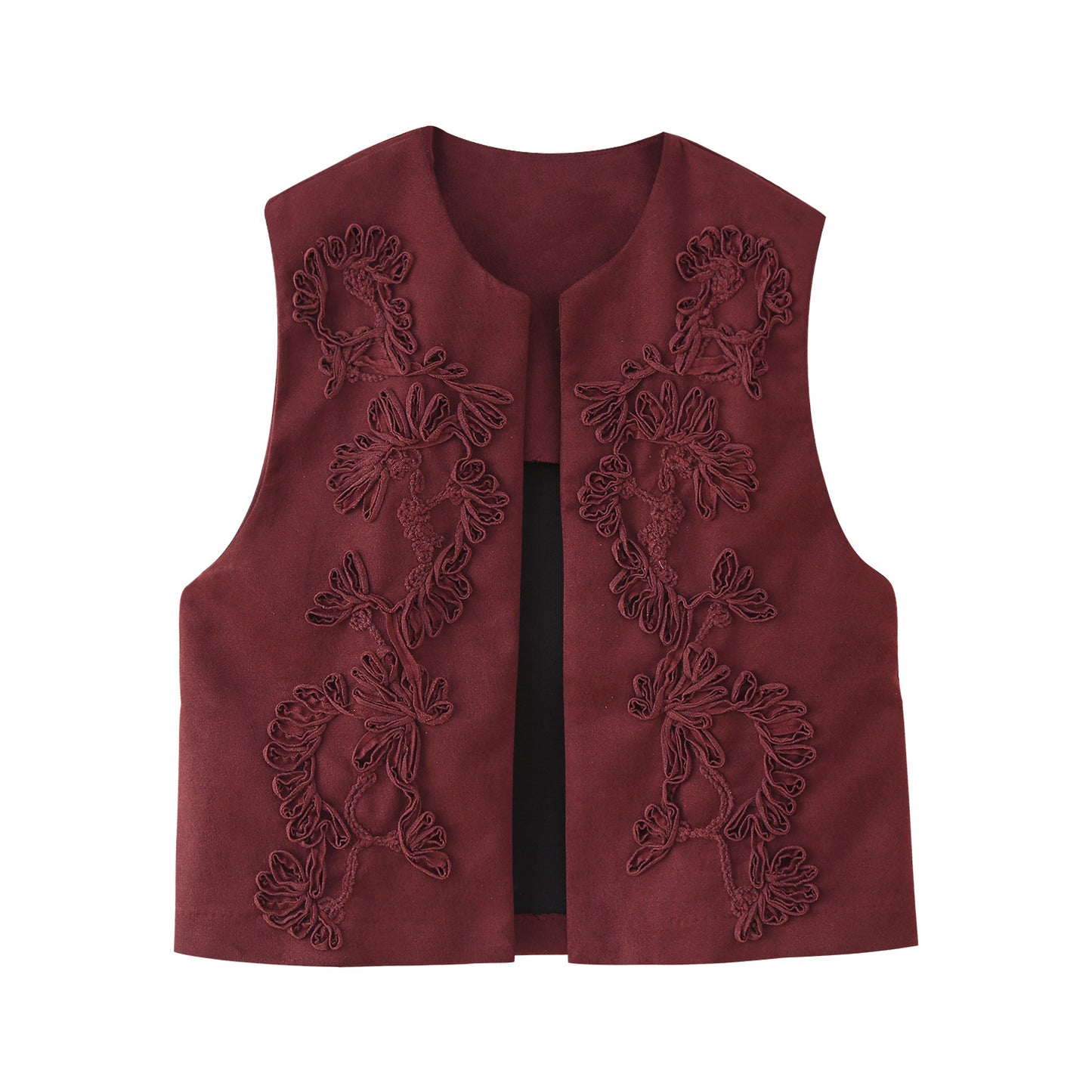 Dames gilet avec design floral en broderie Chic und Stil