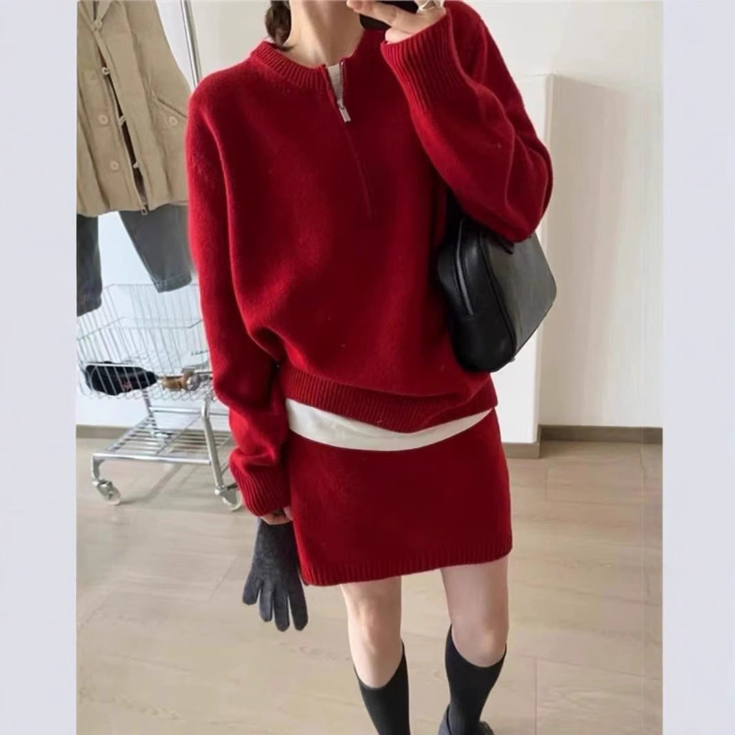 Pull en tricot pour femmes avec une coupe moderne et une fermeture éclair décorative Chic und Stil