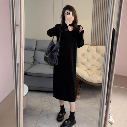 Robe en tricot pour femmes avec une élégante structure côtelée Chic und Stil
