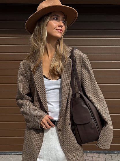 Dames Blazer à motif pied-de-coq Chic und Stil