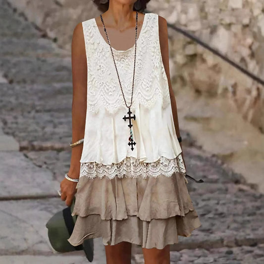 Robe mini à volants pour femmes Chic und Stil