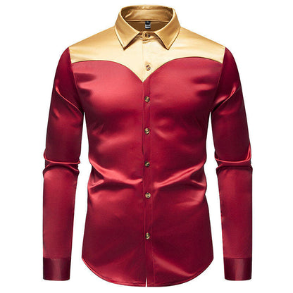Chemise élégante pour hommes avec col et patte de boutonnage contrastants Chic und Stil