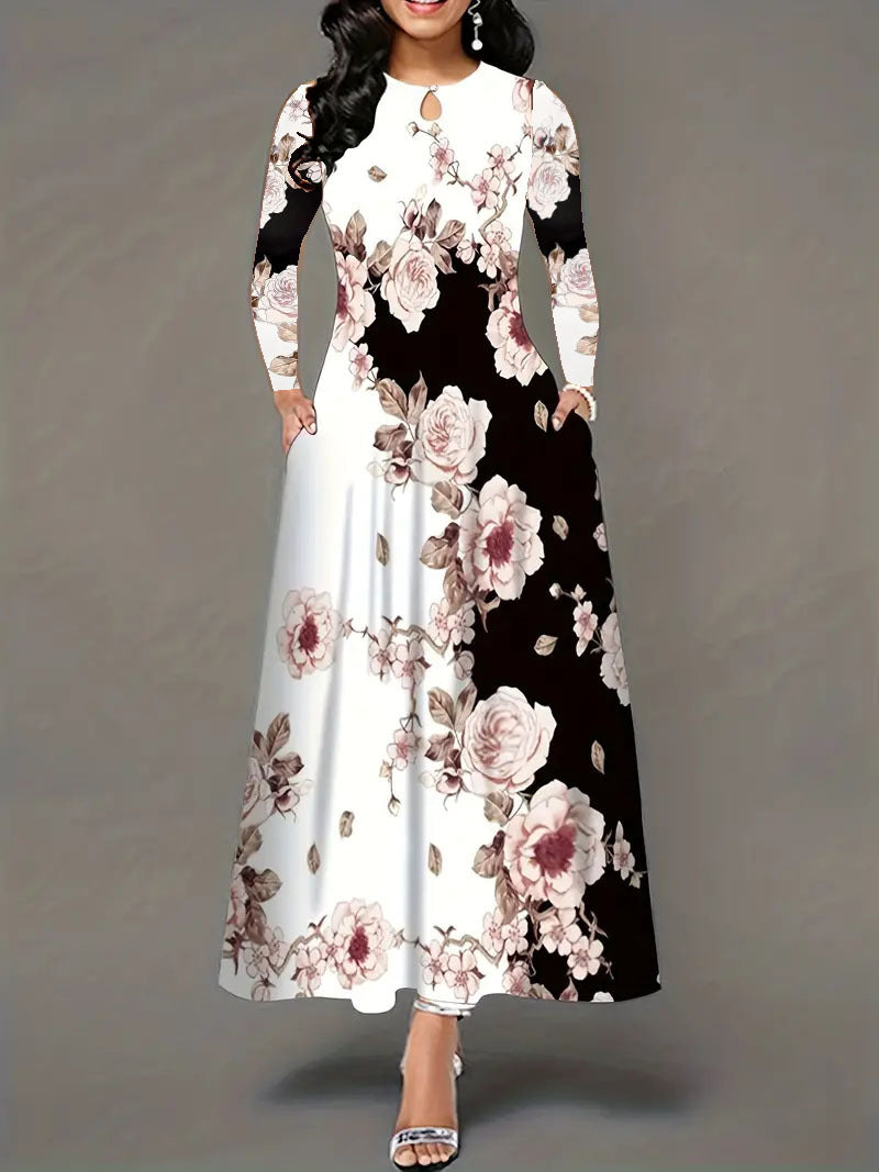 Robe maxi à imprimé floral pour femmes Chic und Stil