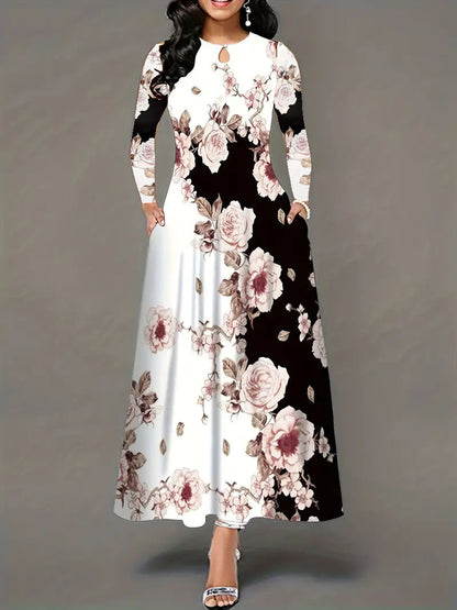 Robe maxi à imprimé floral pour femmes Chic und Stil
