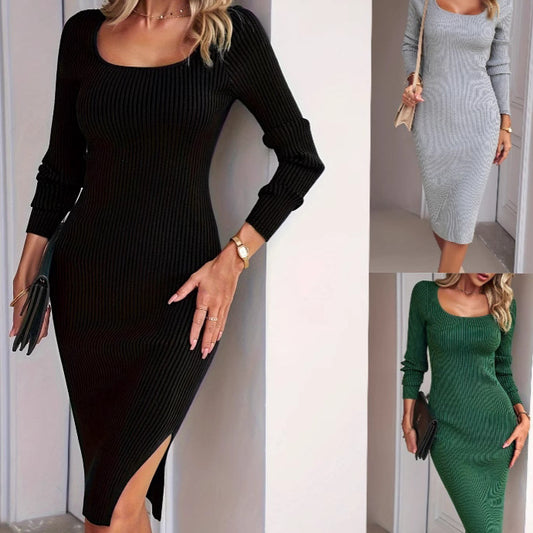 Robe midi côtelée pour femmes Chic und Stil