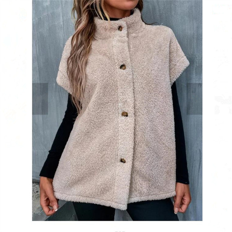 Dames gilet douillet avec boutons et poches Chic und Stil