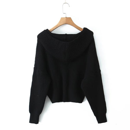 Dames décontractée gilet en tricot avec capuche et poches pratiques Chic und Stil