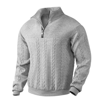 Pull mode pour homme avec un design structuré moderne et un col haut Chic und Stil