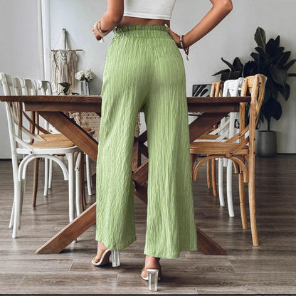 Loose linen pants for women with elastic waist and practical pockets Chic and Style