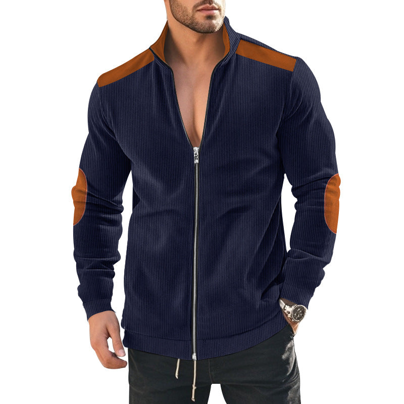 Veste de loisirs sportive pour hommes en tissu structuré avec détails contrastés Chic und Stil