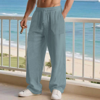 Men's leisure pants with elastic waistband and practical side pockets Chic and Style
