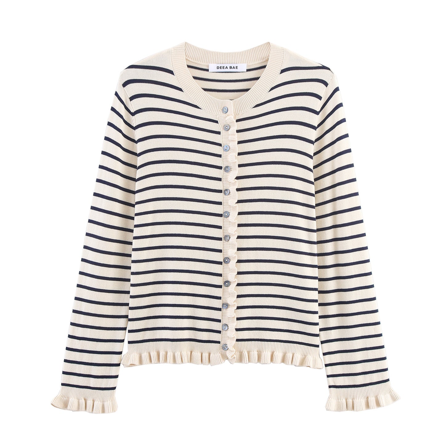 Dames cardigan élégant avec détails en volants Chic und Stil