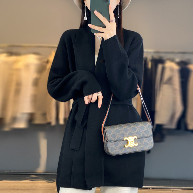 Dames Gilet à la mode avec ceinture Chic und Stil