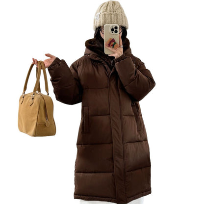 Dames élégant parka d'hiver rembourré avec col en fausse fourrure et poches pratiques Chic und Stil