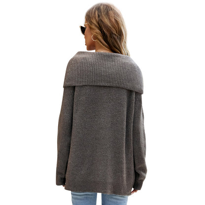 Casual pullover for women with oversize collar Chic and Style