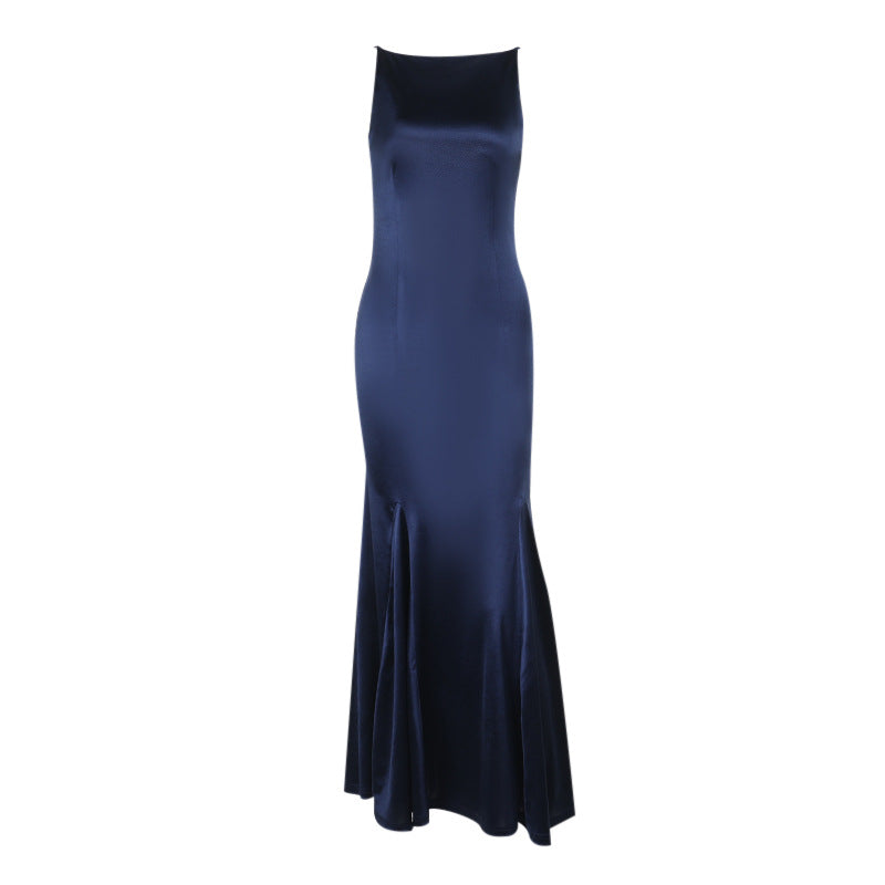 Dames Satin Sirène Robe de Soir Chic und Stil