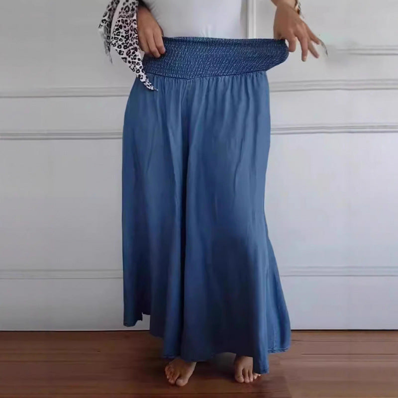 Wide airy pants for women with elastic waist and pockets Chic and Style