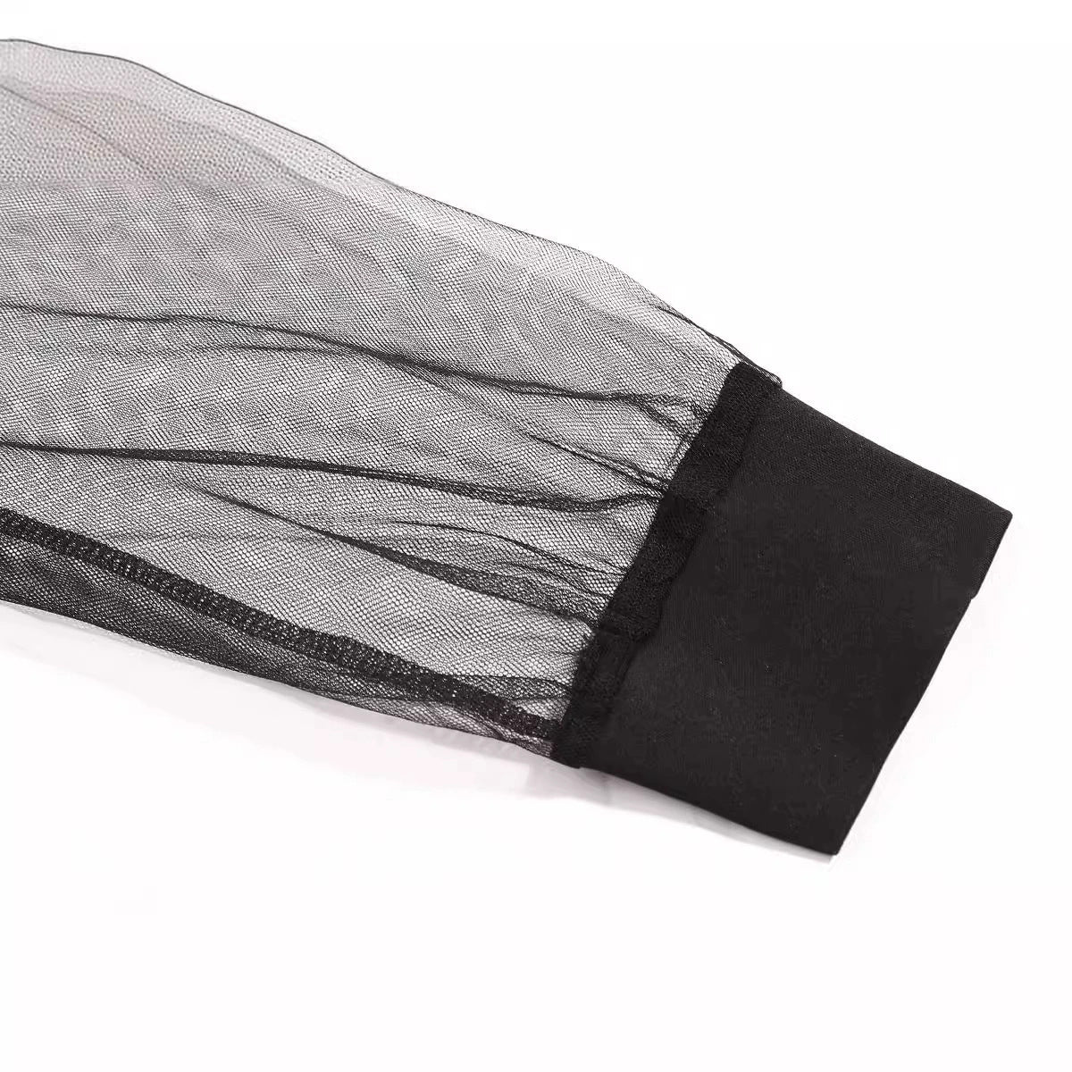 Robe portefeuille pour femmes avec des manches longues transparentes Chic und Stil