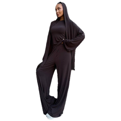 Dames combinaison de loungewear élégante avec capuche et coupe ample Chic und Stil