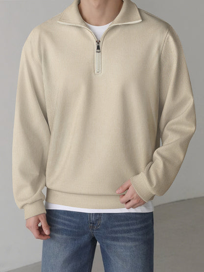 Casual pullover for men with half zipper Chic and Style