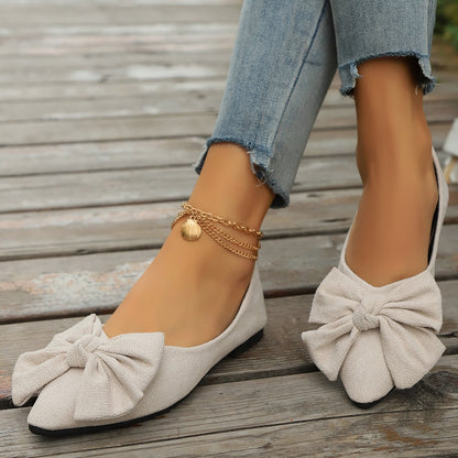 Ballerines femme avec décoration de nœud élégante et doublure intérieure douce Chic und Stil