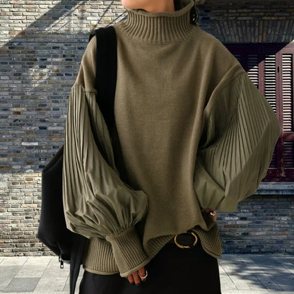 Pull oversized pour femmes avec des manches bouffantes structurées Chic und Stil
