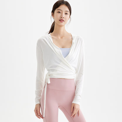 Top enroulé pour femmes à manches longues et coupe ajustée Chic und Stil