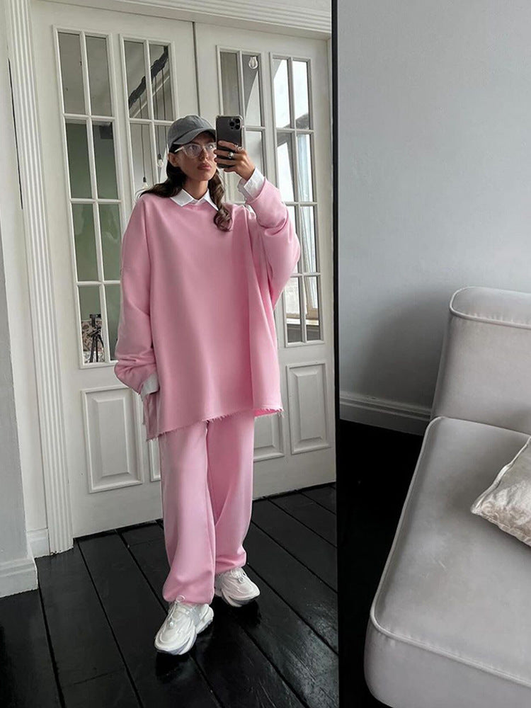 Dames confortable pull surdimensionné et ensemble pantalon lounge Chic und Stil