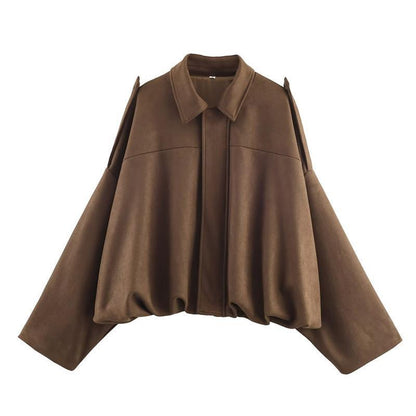 Fashionable oversized women's leisure jacket with practical pockets Chic and Style