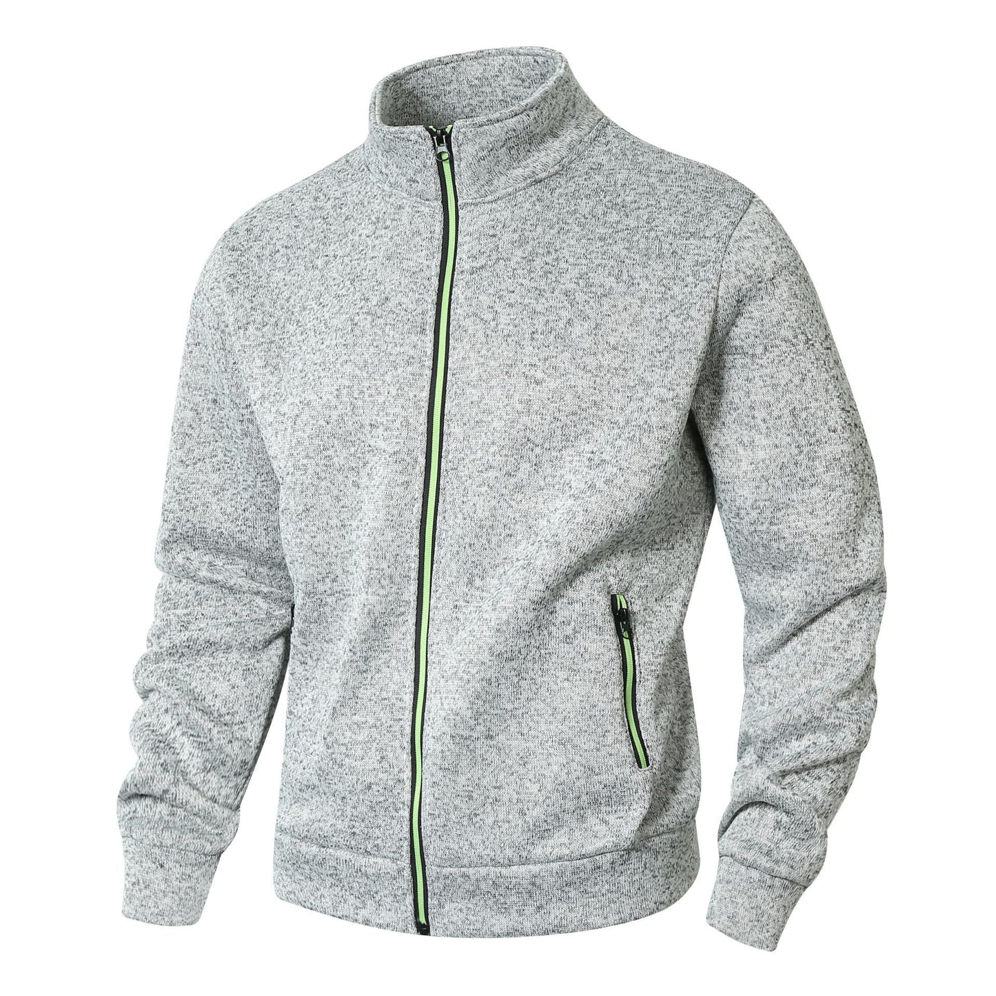 Veste en fleece sportive pour hommes avec col montant confortable et poches zippées Chic und Stil