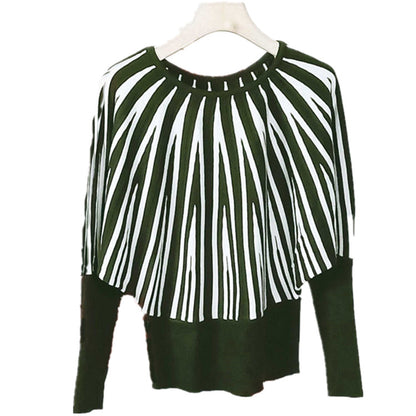 Dames pull doux avec un motif rayé moderne et une coupe ample Chic und Stil