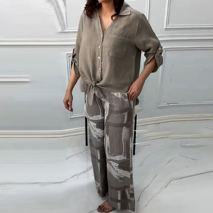 Ensemble de pantalon de loisirs et haut décontracté Chic und Stil pour femmes