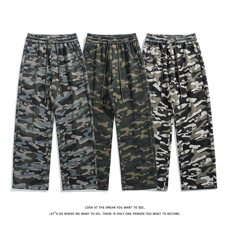 Casual cargo pants for women with drawstring and practical camouflage pattern Chic and Style