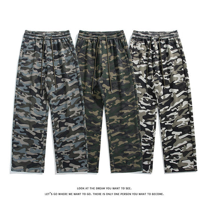 Casual cargo pants for women with drawstring and practical camouflage pattern Chic and Style