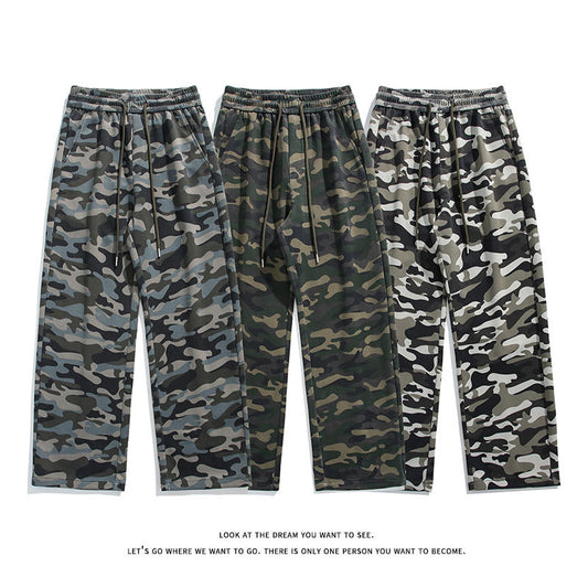 Casual cargo pants for women with drawstring and practical camouflage pattern Chic and Style