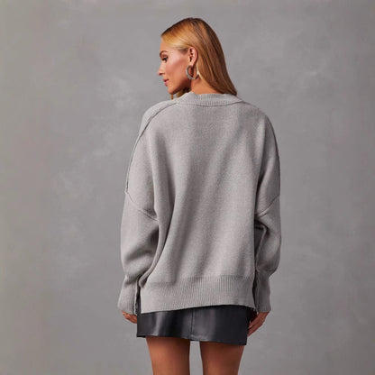 Dames Décontracté oversized pull Chic und Stil